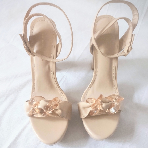 Taupe Platform Heel - Picture 2 of 4